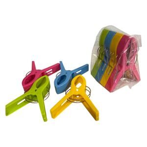 JABINCO Beach Towel Clips 8 Pack Large Plastic Chair Clips Pool Cruise Non-Slip